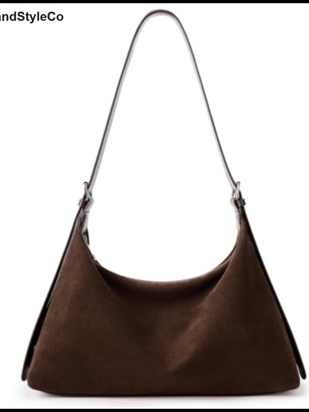 Suede Tote Bag Crescent Hobo Handbag Faux Suede Shoulder Purse Women Daily